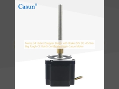 Nema 34 হাইব্রিড স্টেপার মোটর ব্রেক 24V DC 4.5Nm Big Tough CE RoHS Casun মোটর থেকে প্রত্যয়িত