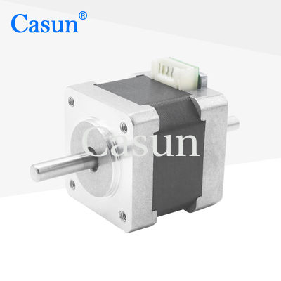 ভালো দাম 1.8 Degree NEMA 14 Stepper Motor Dual Shaft 0.15N.m 4 Wires For Surveillance Camera অনলাইন