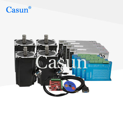 ভালো দাম 5A NEMA 34 Closed Loop Stepper Motor Kit 4 Motor 4 Driver 4 Power Supply 1 Mach3 অনলাইন